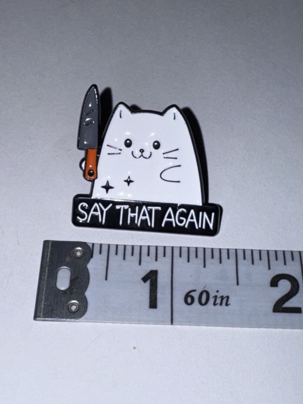 Say That Again Cute Cat Kitten Pin Brooch